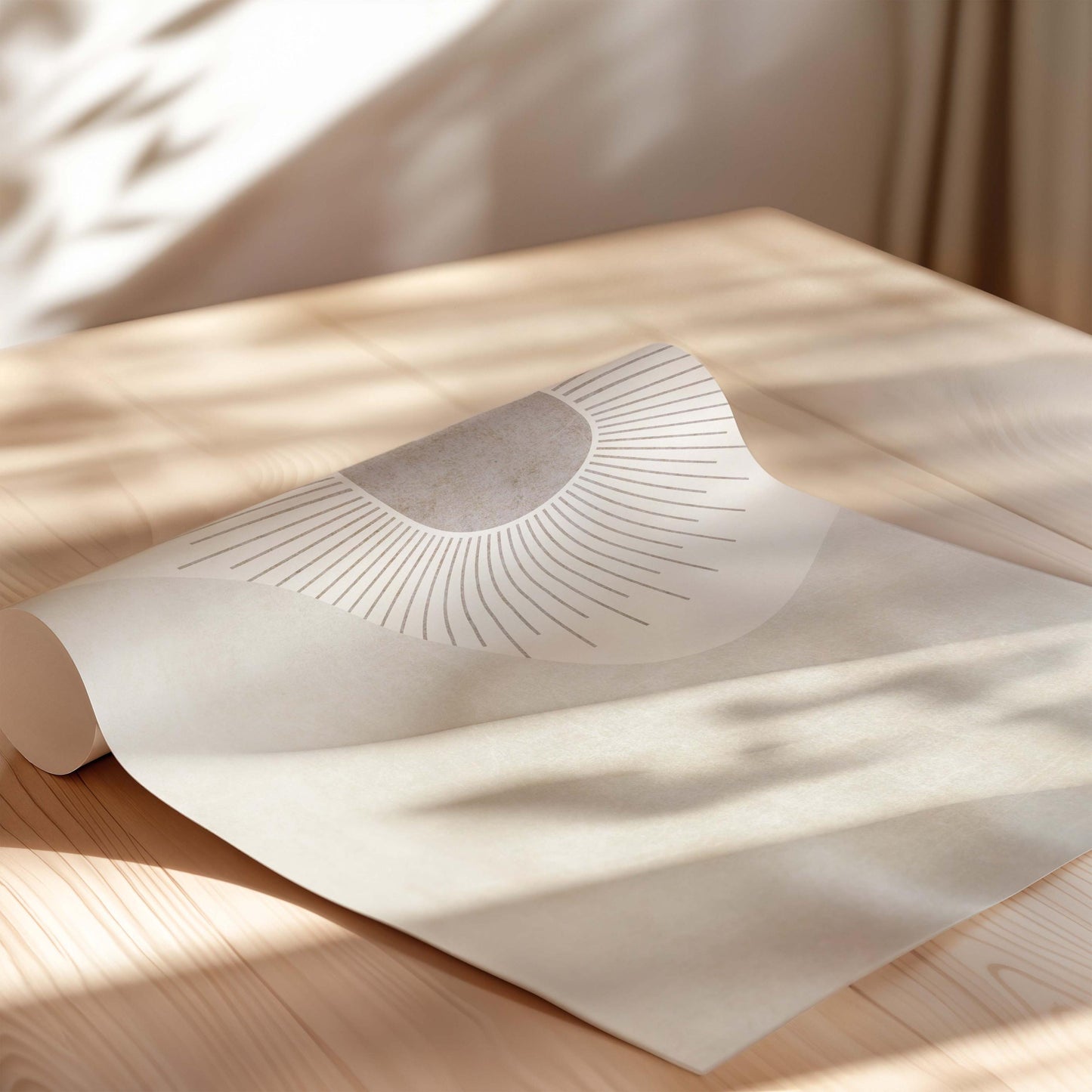 Boho Moon and Sun Prints: Neutral Bedroom Wall Art