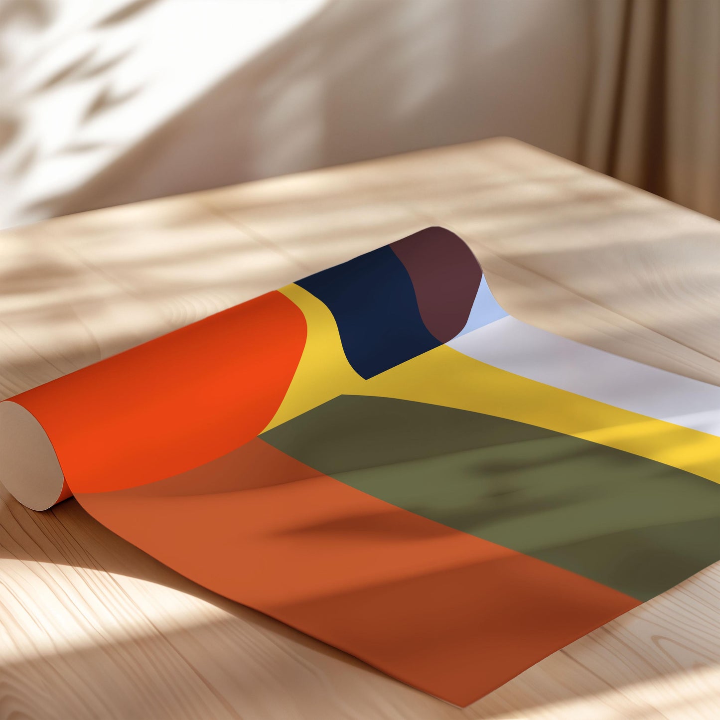 Set of 3 Bold Abstract Prints - Colorful Wall Art - Modern Geometric Shapes