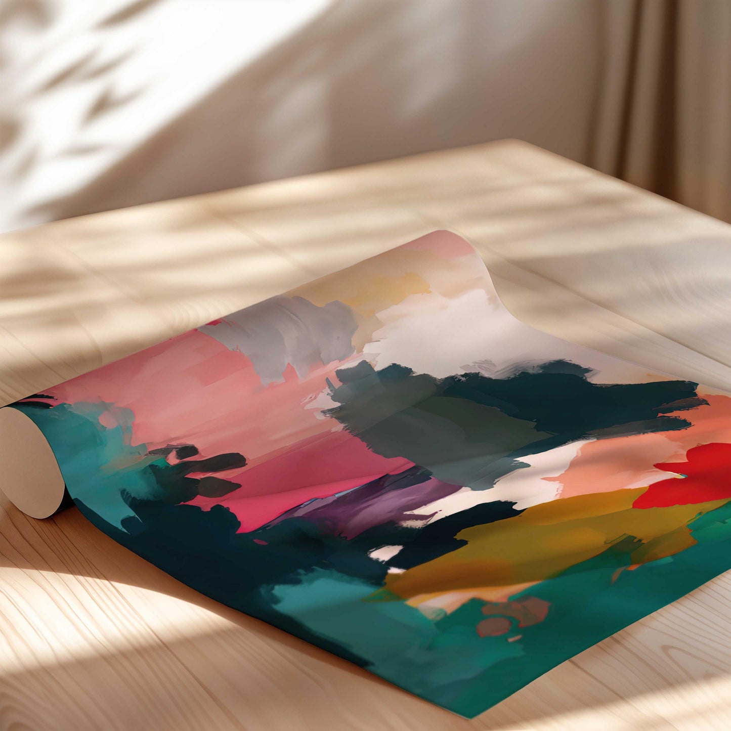 Bold Abstract Colorful Painting - Modern Color Block Digital Print