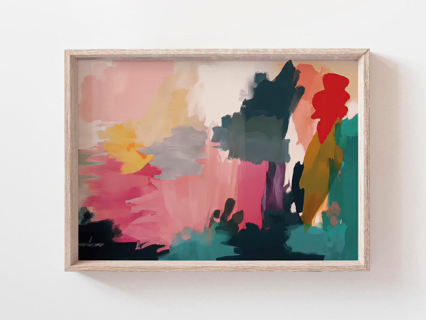 Bold Abstract Colorful Painting - Modern Color Block Digital Print