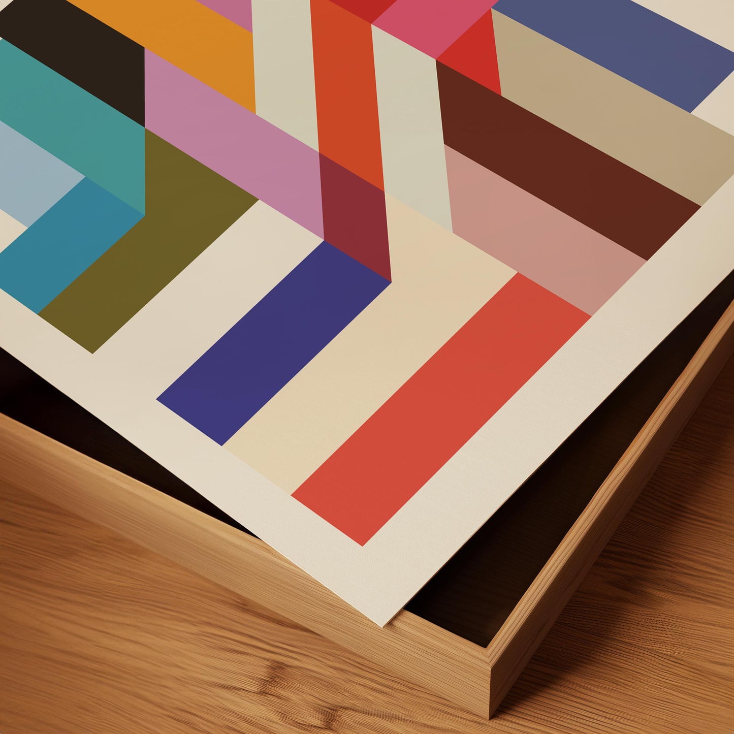 Large Vibrant and Modern Abstract Print - Colorful Square Wall Art