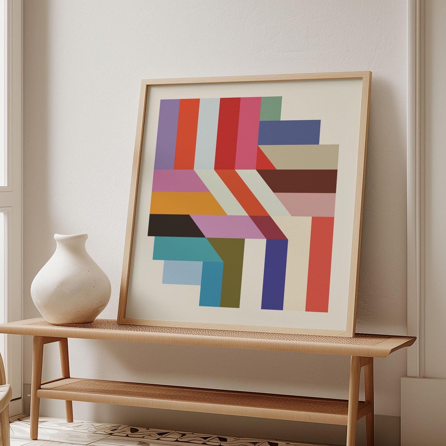 Large Vibrant and Modern Abstract Print - Colorful Square Wall Art