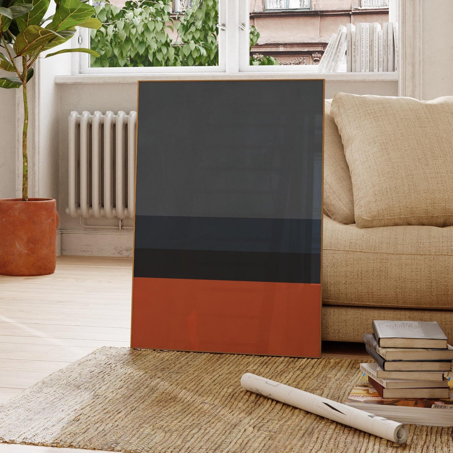 Set of 3 Color Block Abstract Prints - Colorful Modern Minimalist Decor