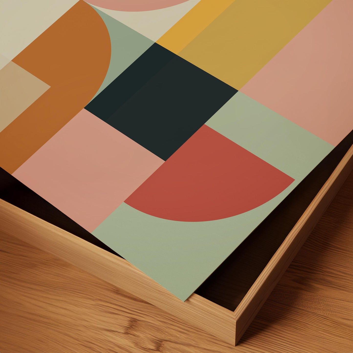 Large Boho Modern Art Square Print - Geometric Home Decor