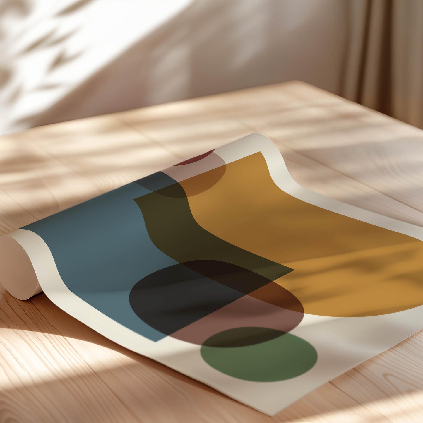 Colorful Modern Shapes Abstract Art Print