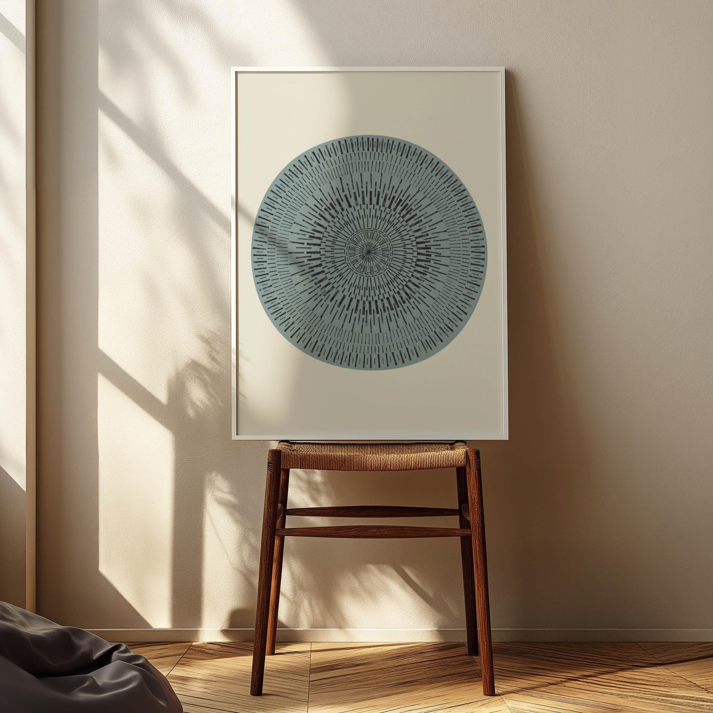 Duck Egg Blue Abstract Wall Art - Simple Illustration Print