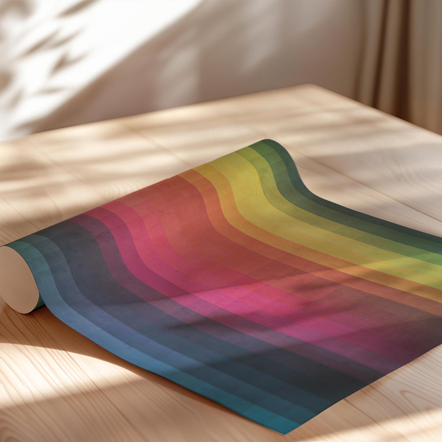 Cool Rainbow Pixel Abstract Art Print