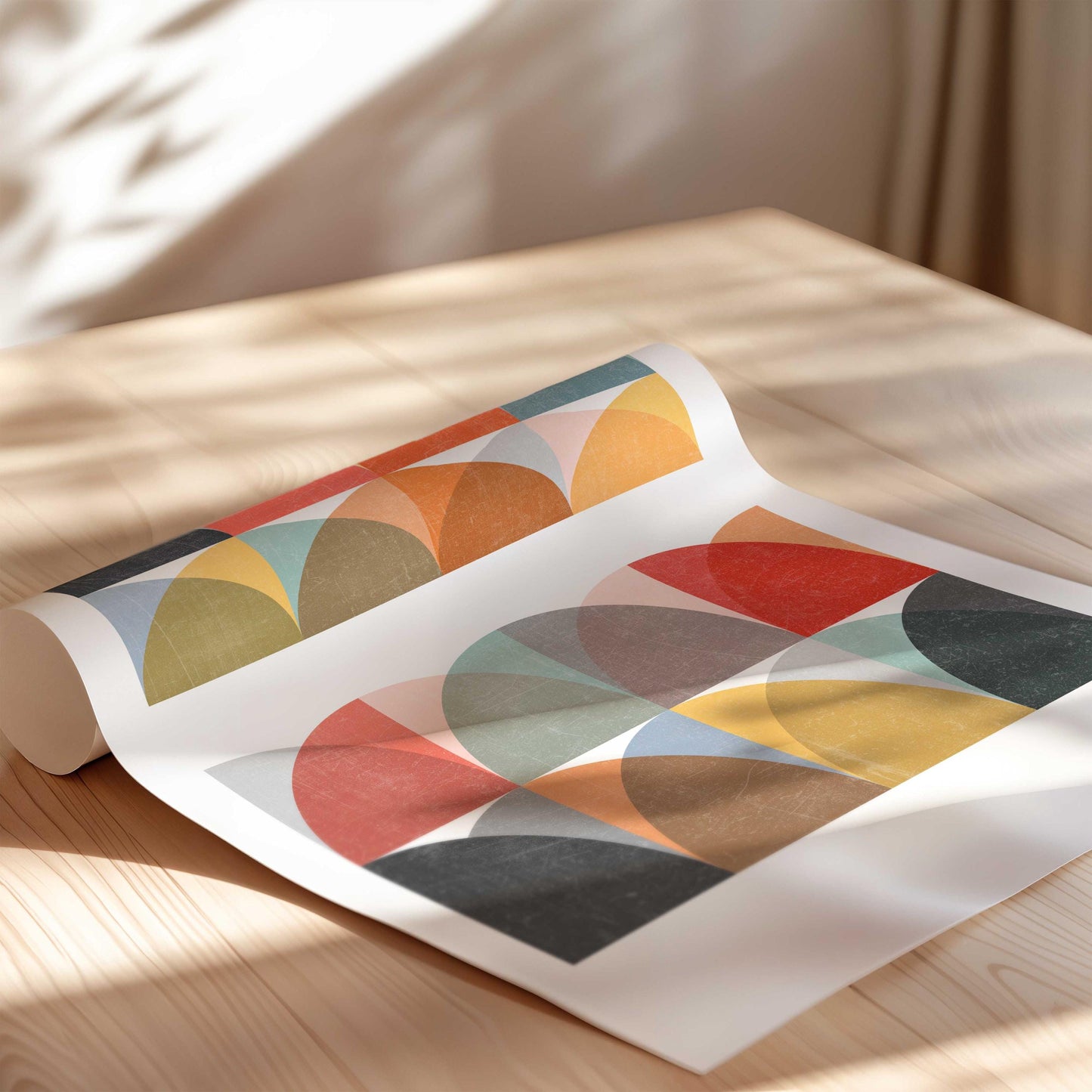 Fun Colorful Geometric Print - Mid Century Modern Abstract Wall Art