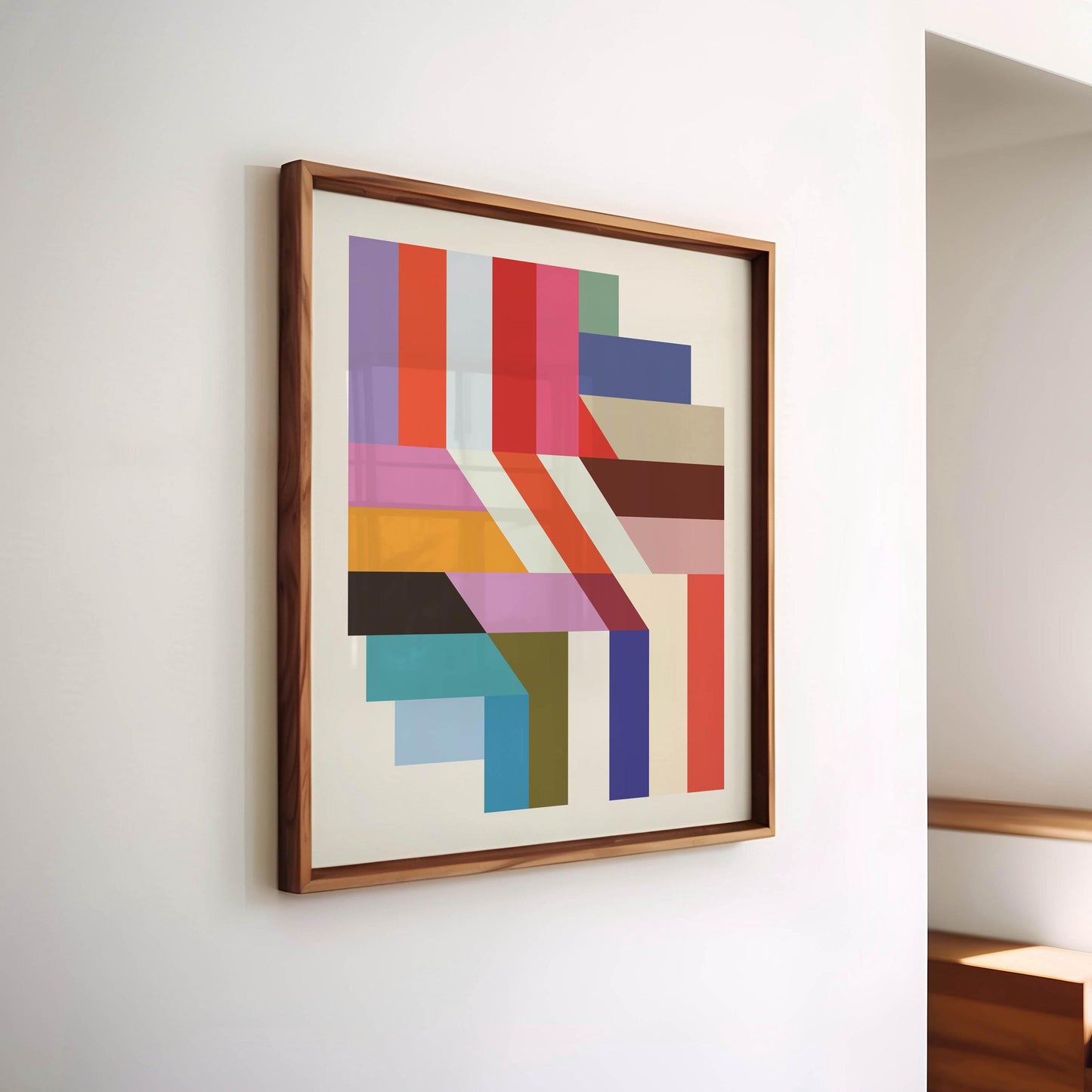 Large Vibrant and Modern Abstract Print - Colorful Square Wall Art