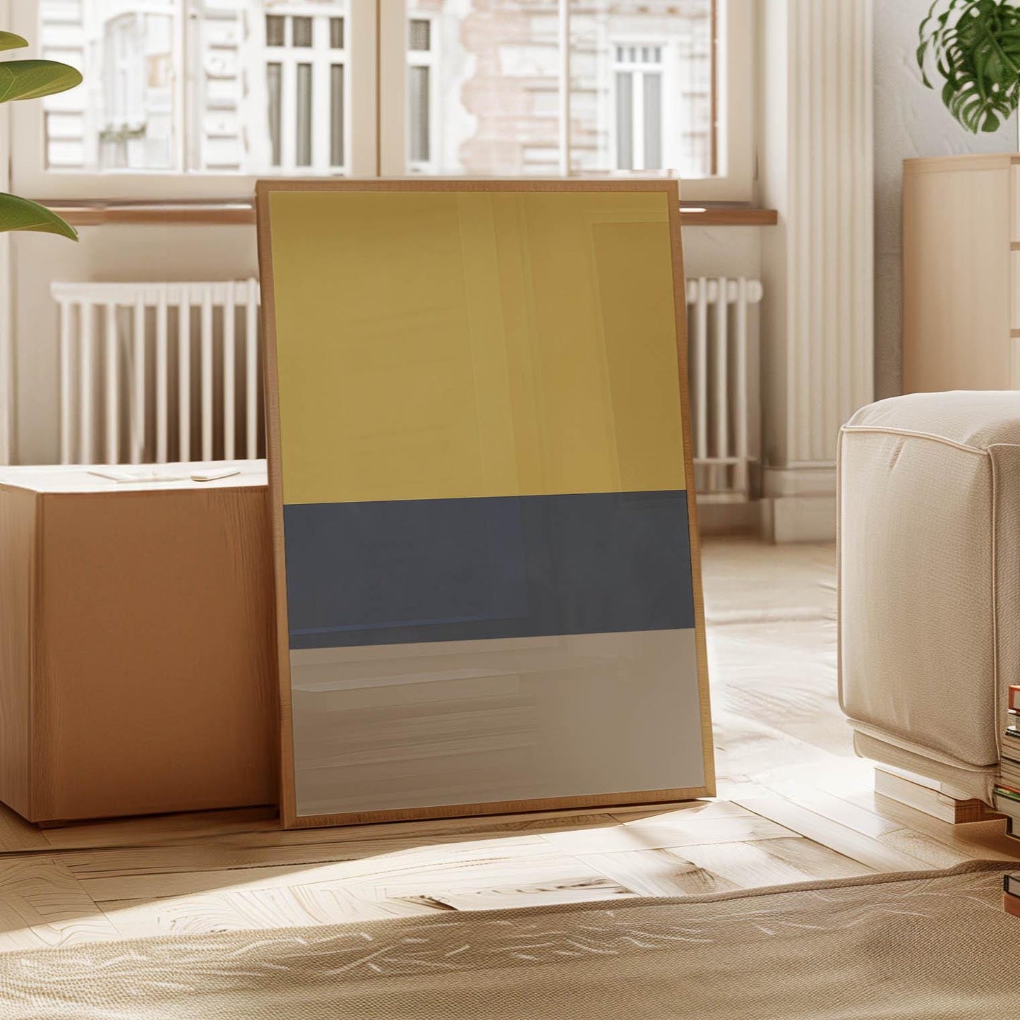 Set of 3 Color Block Abstract Prints - Colorful Modern Minimalist Decor