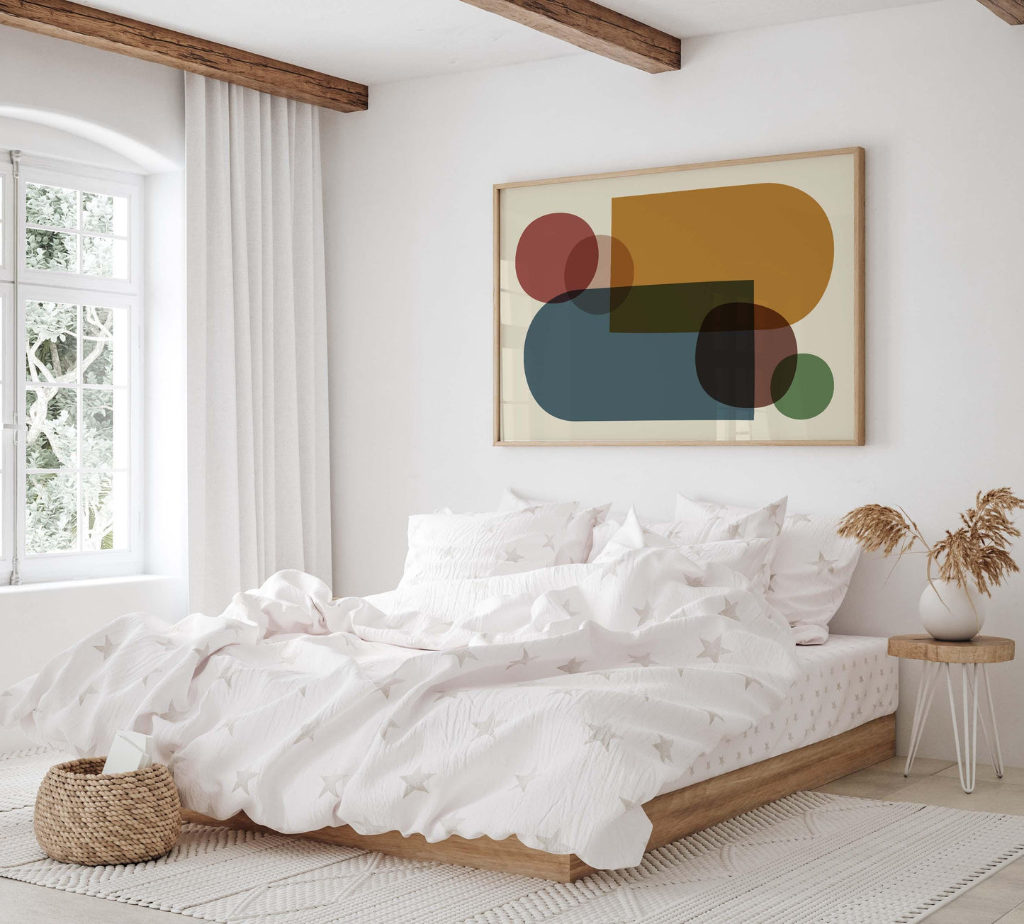 Colorful Modern Shapes Abstract Art Print