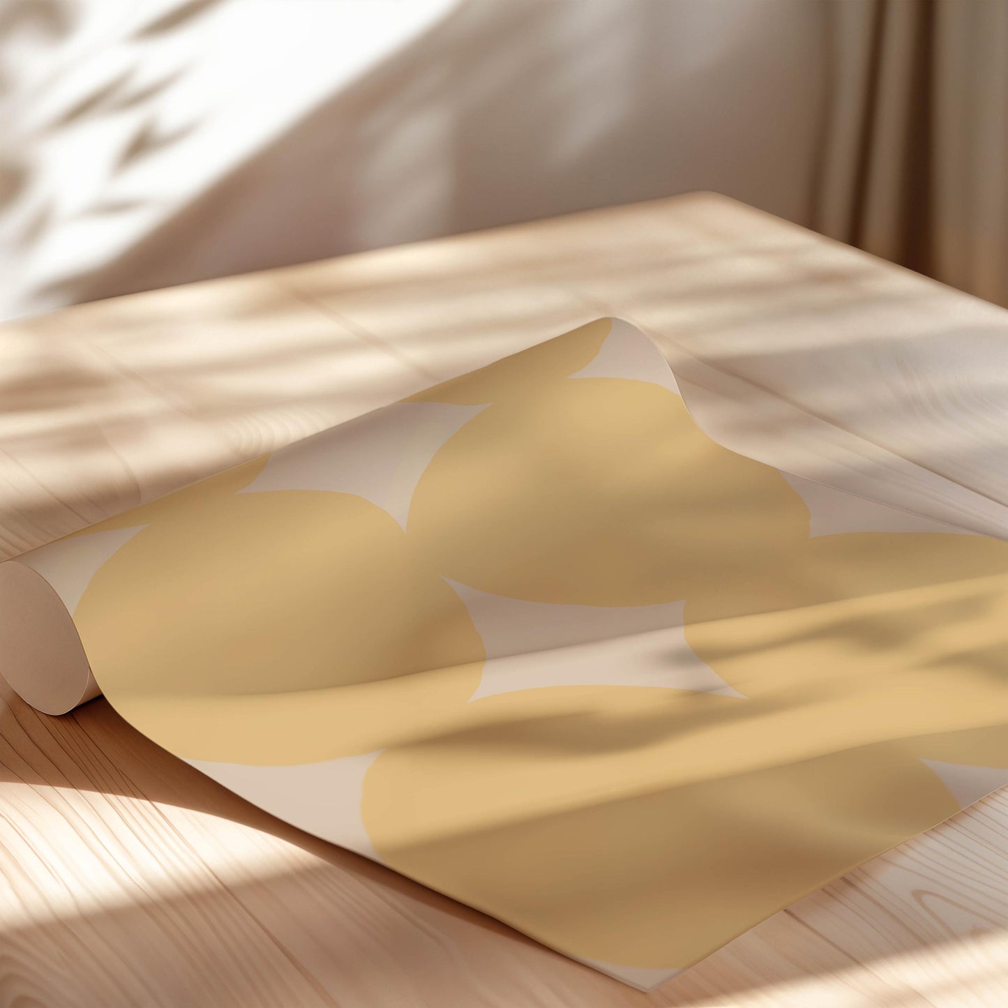 Soft Yellow Abstract Circles Art - Pattern Prints