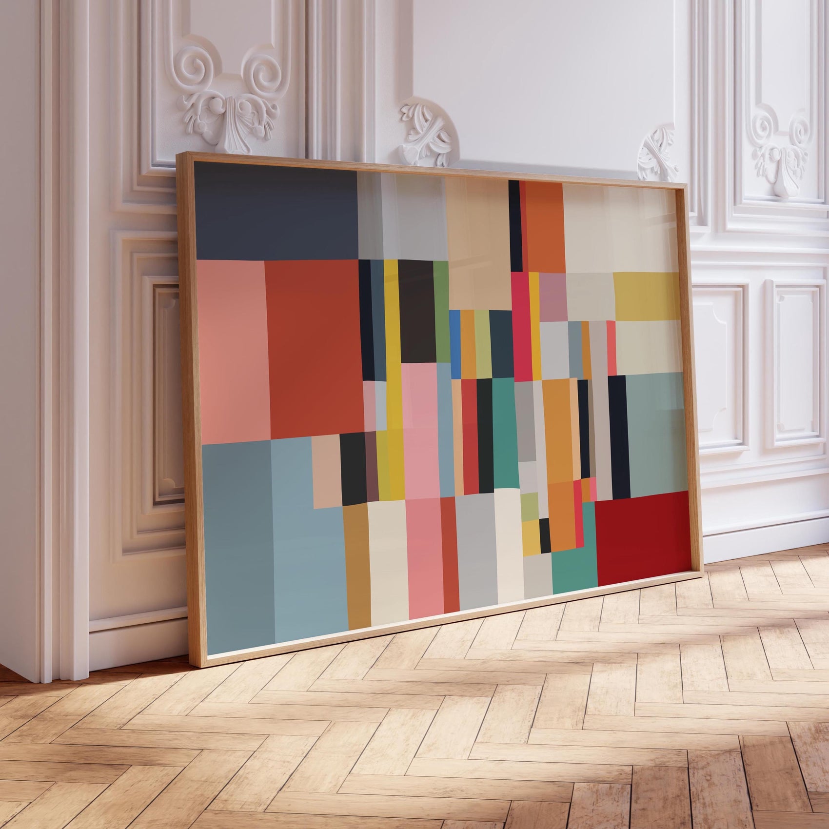 Color Block Modern Abstract Print