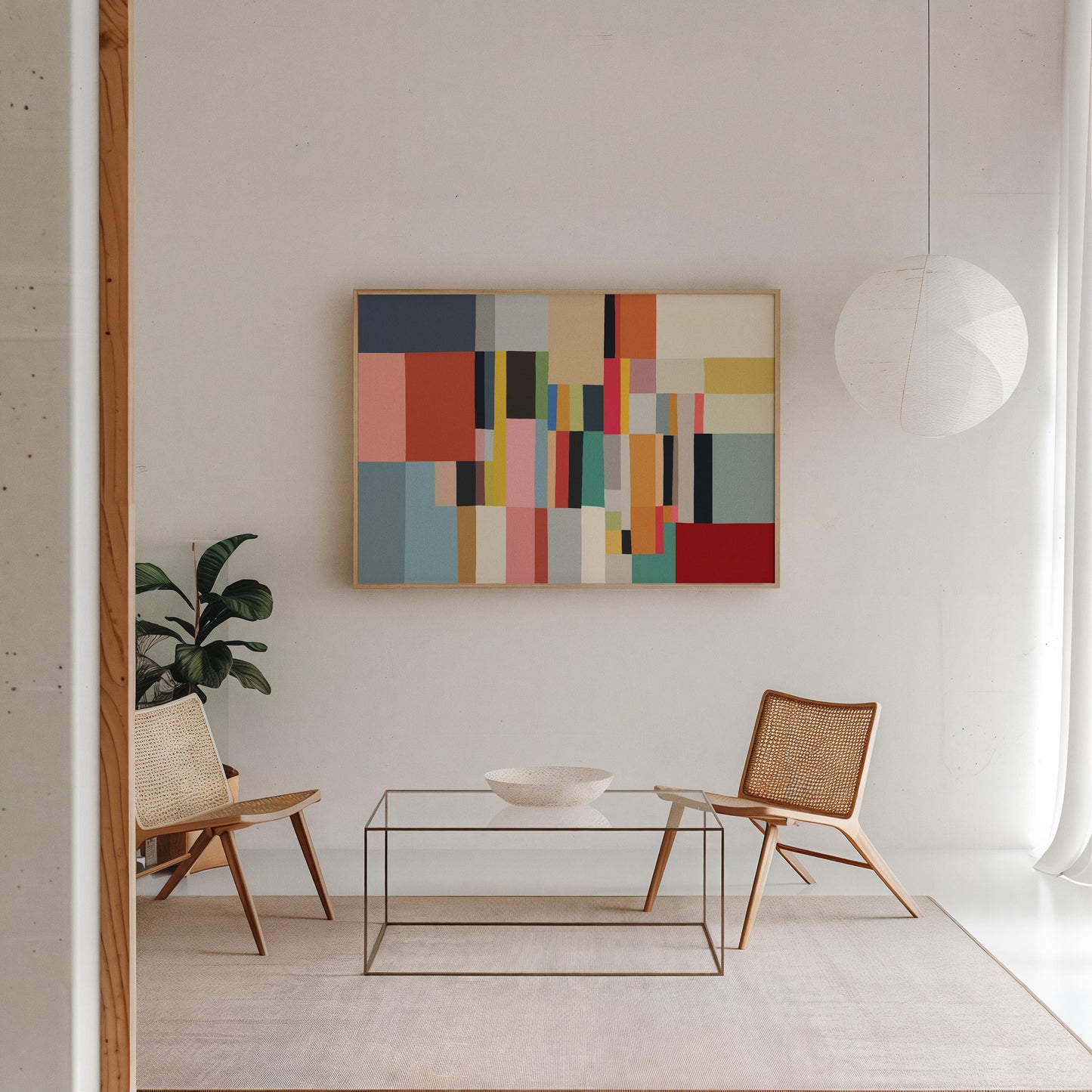 Color Block Modern Abstract Print