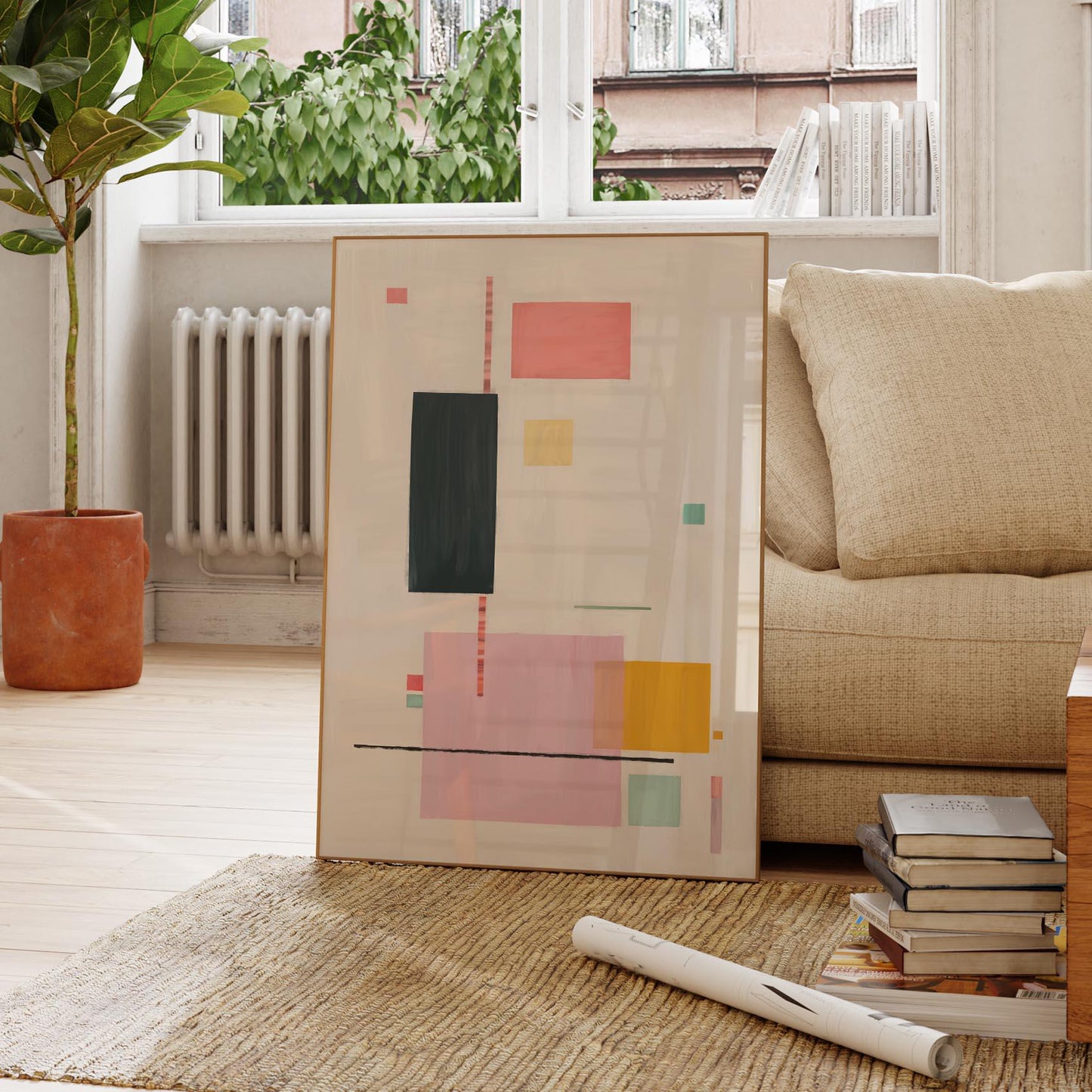 Pastel Abstract Painting Wall Art Print