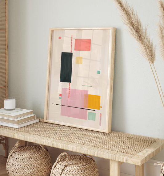 Pastel Abstract Painting Wall Art Print
