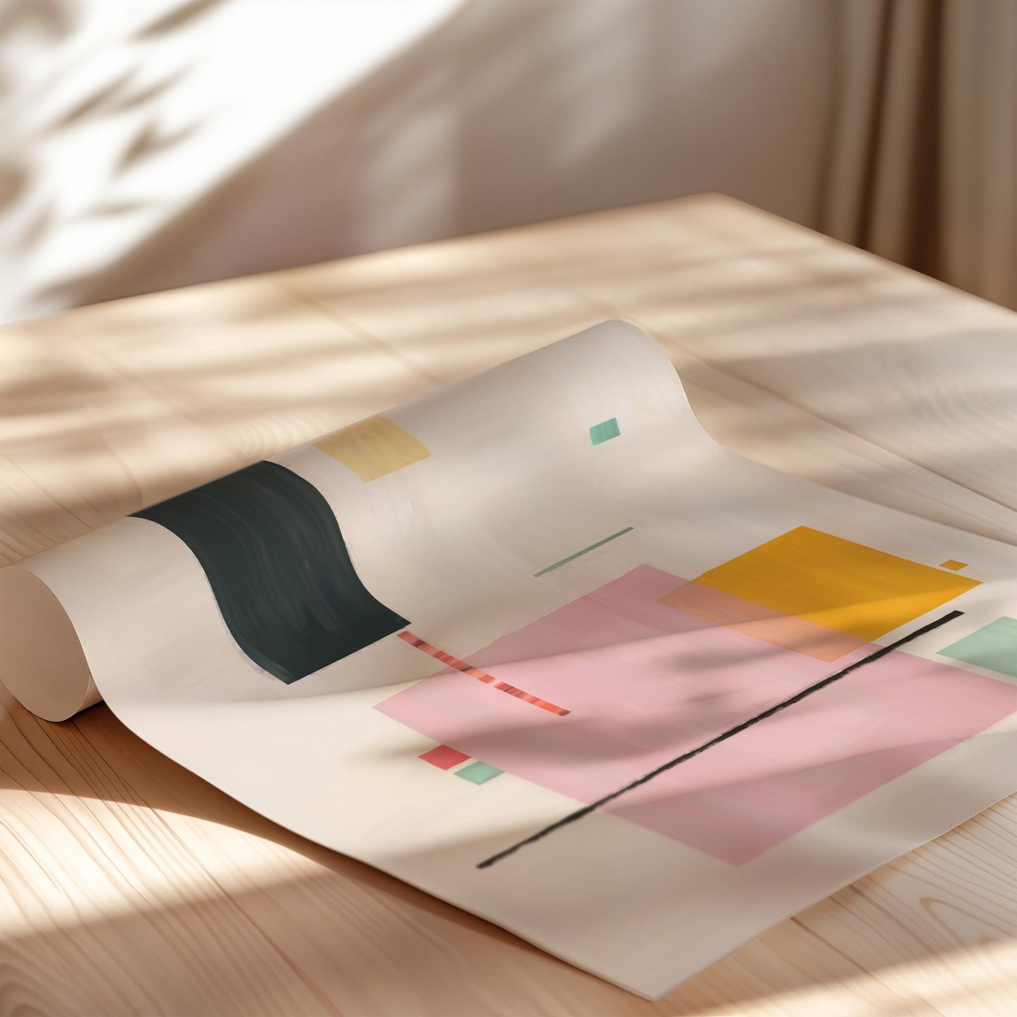 Pastel Abstract Painting Wall Art Print
