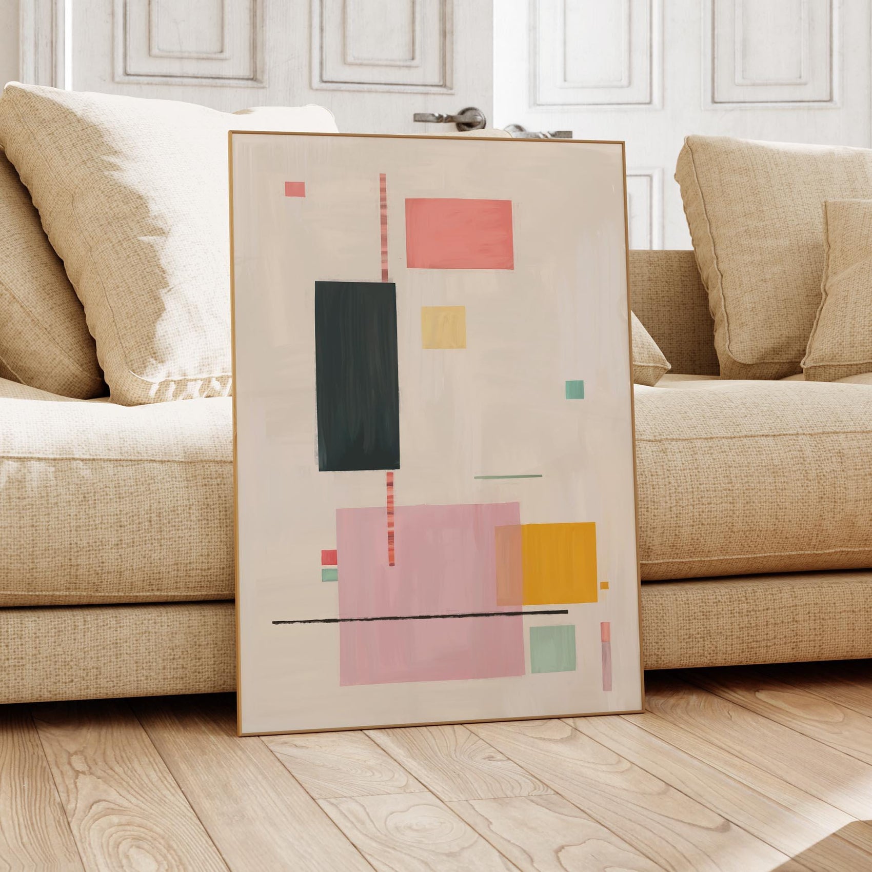 Pastel Abstract Painting Wall Art Print