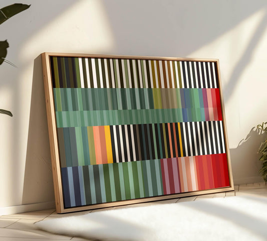 Colorful Stripes Wall Art Print - Modern Abstract Art
