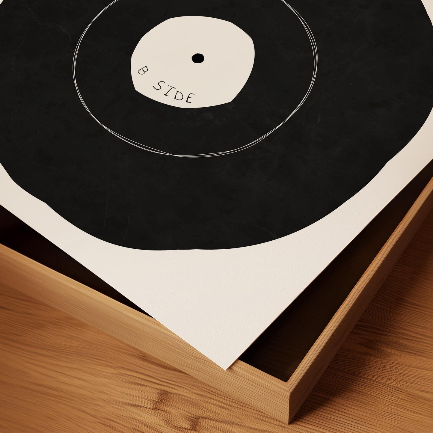 Set of 2 Minimal Record Art Prints - Square Music Posters