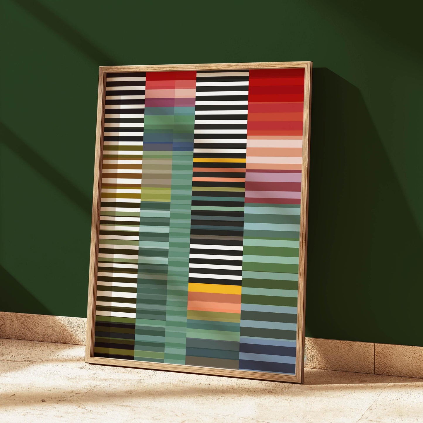Colorful Stripes Wall Art Print - Modern Abstract Art