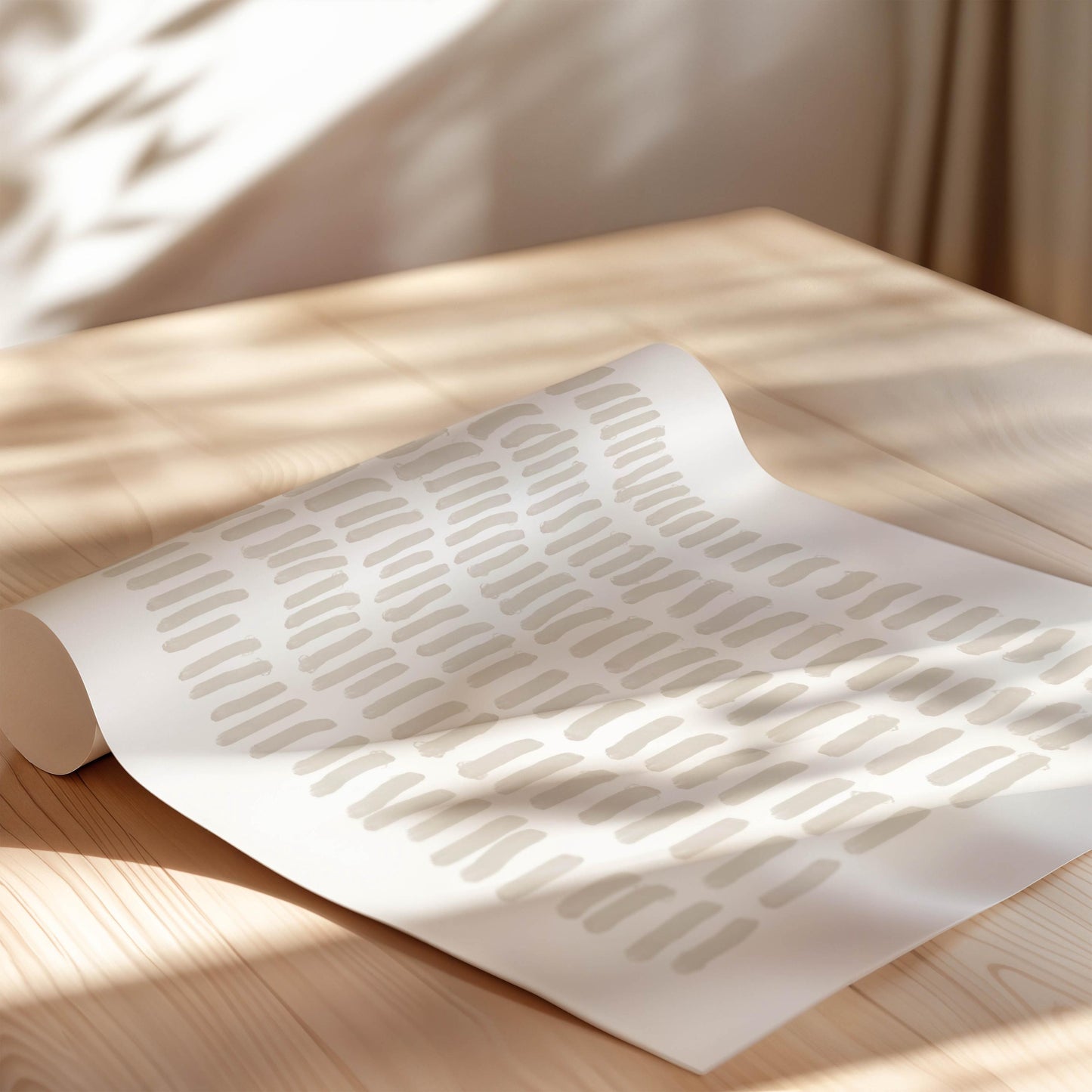 Neutral Brush Stroke Print - Minimalist Abstract Wall Art in Soft Beige Tones